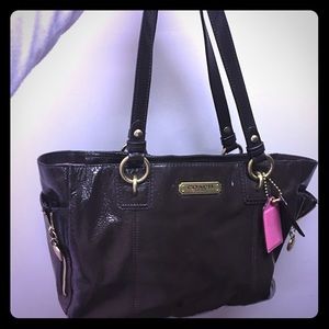 Patent leather Coach purse